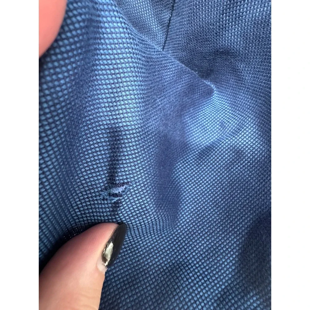 Tommy Hilfiger Button Down Shirt Mens XXL Blue Cotton Lion Crest Logo Casual‎
